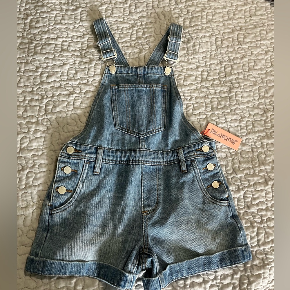 Denim Overall Shorts for Kids